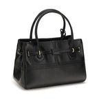 Black Buffalo Leather Shoulder Bag
