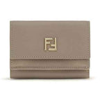 Beige Calf Leather Bos Taurus Wallet