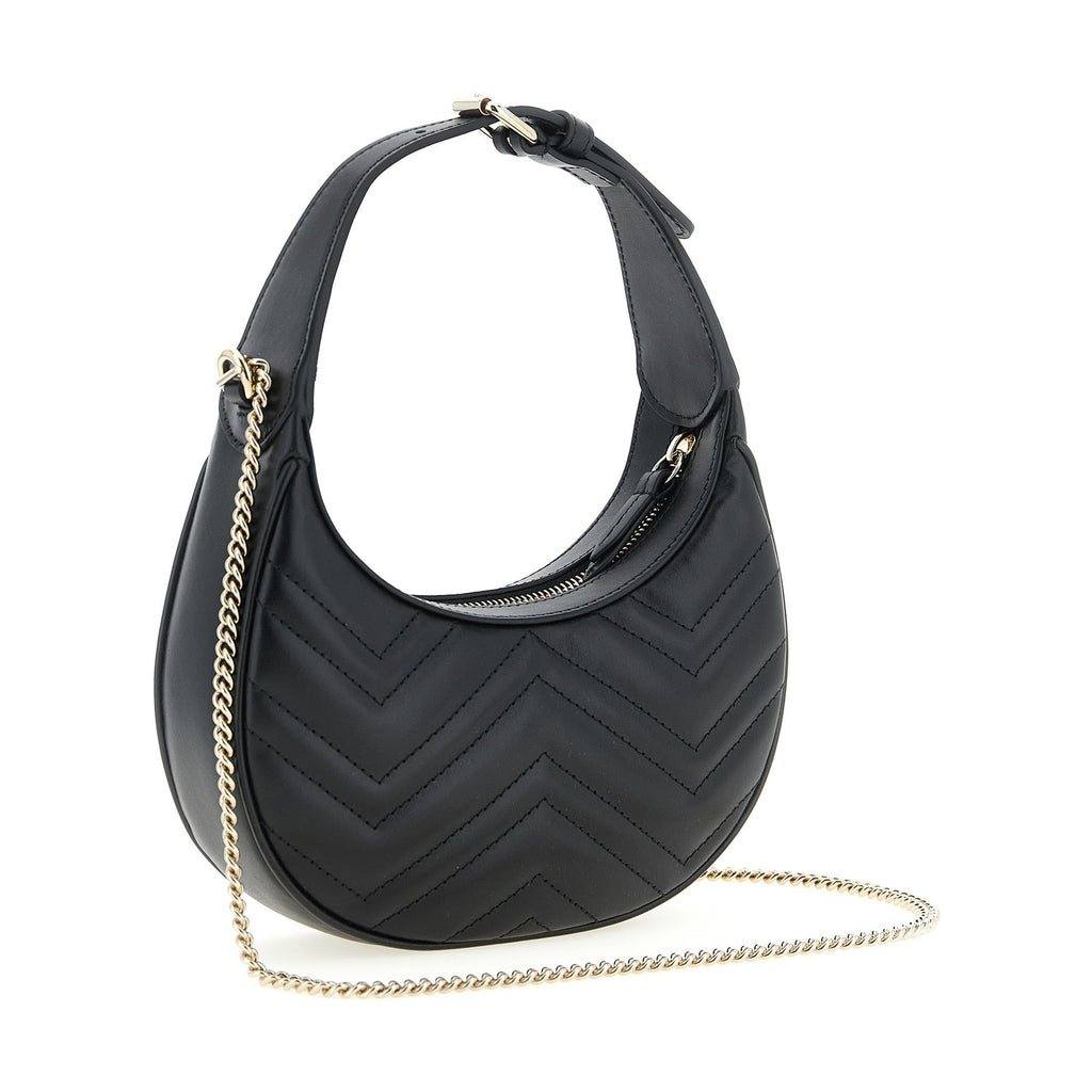 Black Calfskin Shoulder Bag