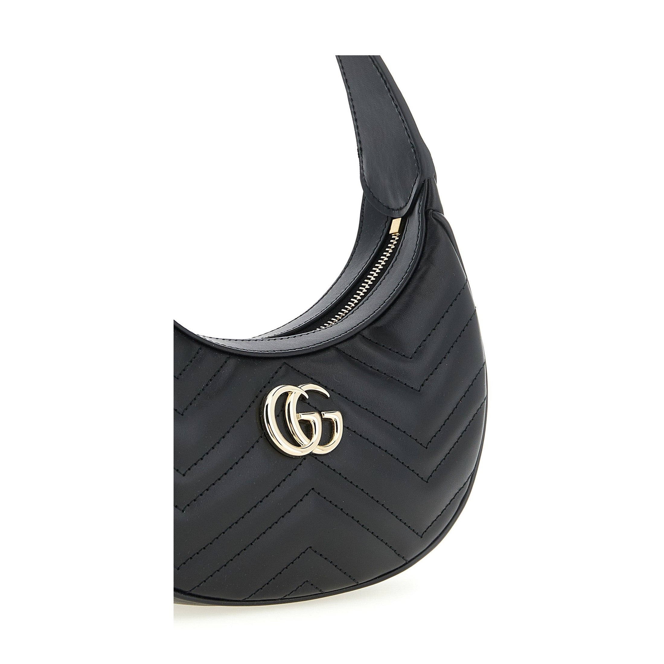 Black Calfskin Shoulder Bag