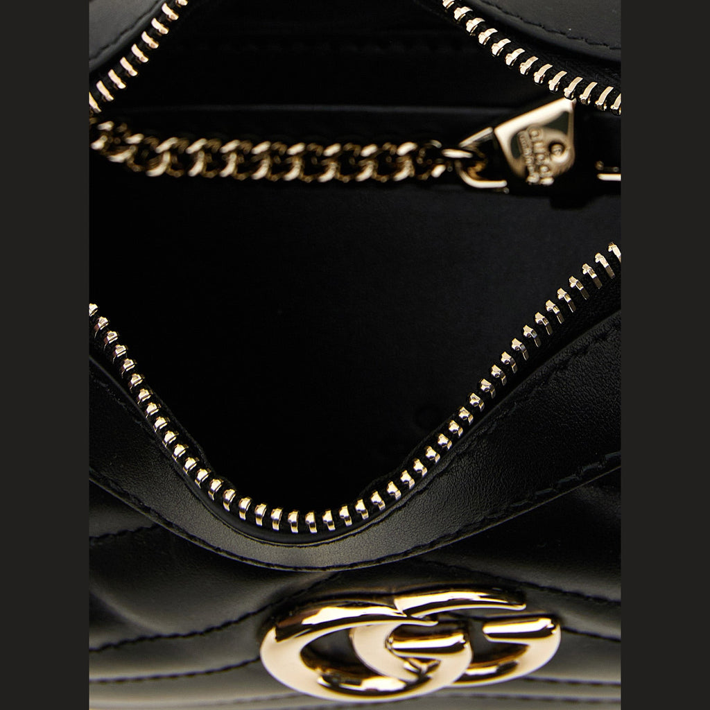 Black Calfskin Shoulder Bag