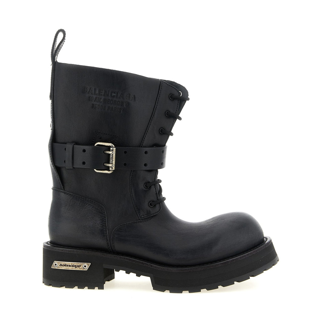 Black Calfskin Ankle Boots