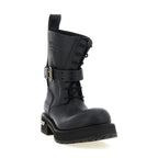 Black Calfskin Ankle Boots