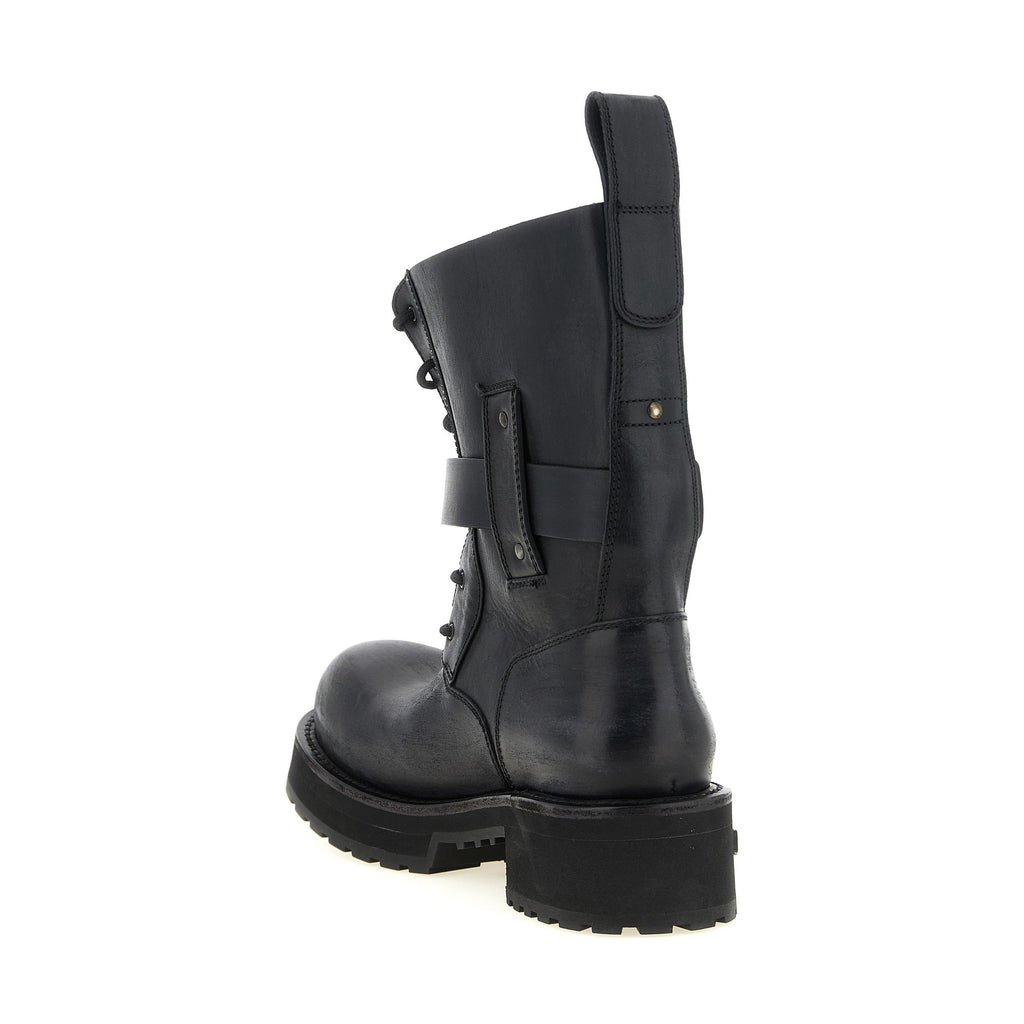 Black Calfskin Ankle Boots