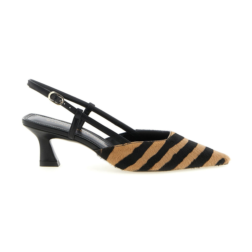 Multicolor Calfskin Mid Heel Pumps