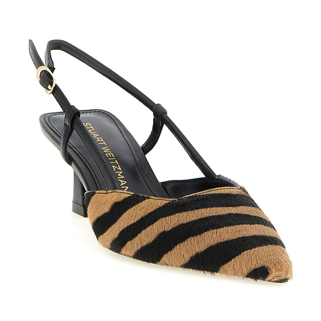Multicolor Calfskin Mid Heel Pumps