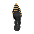 Multicolor Calfskin Mid Heel Pumps