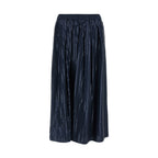 Blue Cotton Mini Skirt
