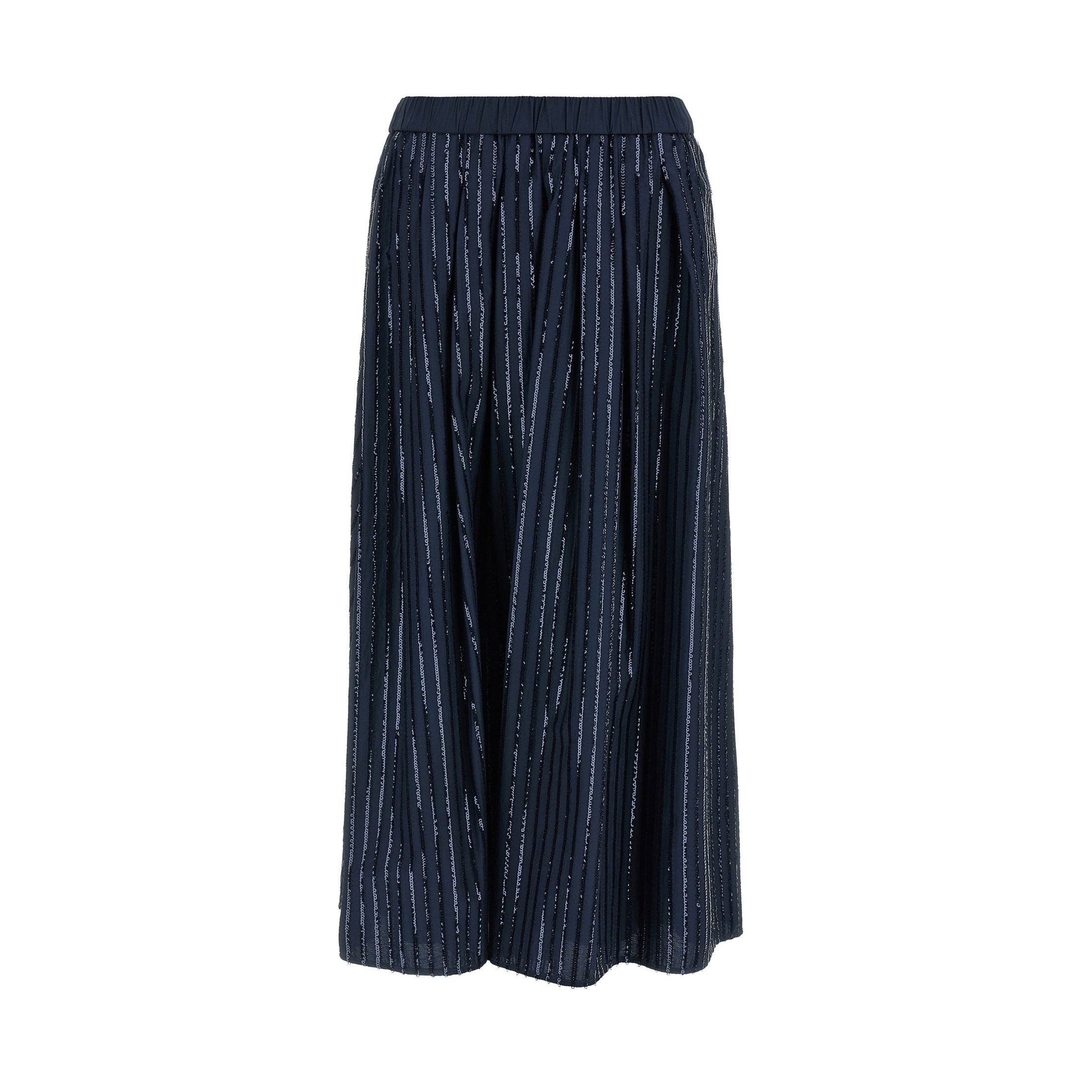 Blue Cotton Mini Skirt