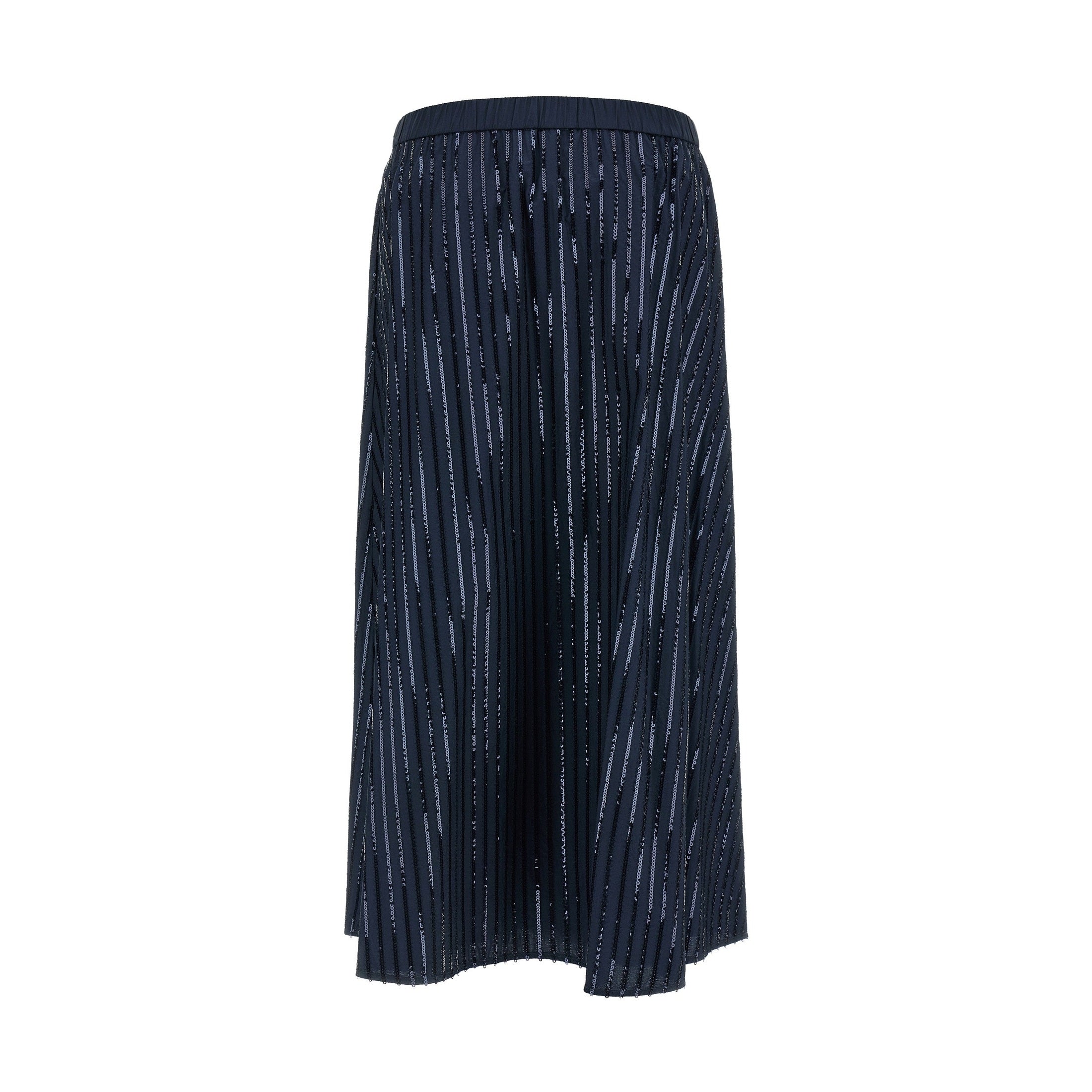 Blue Cotton Mini Skirt