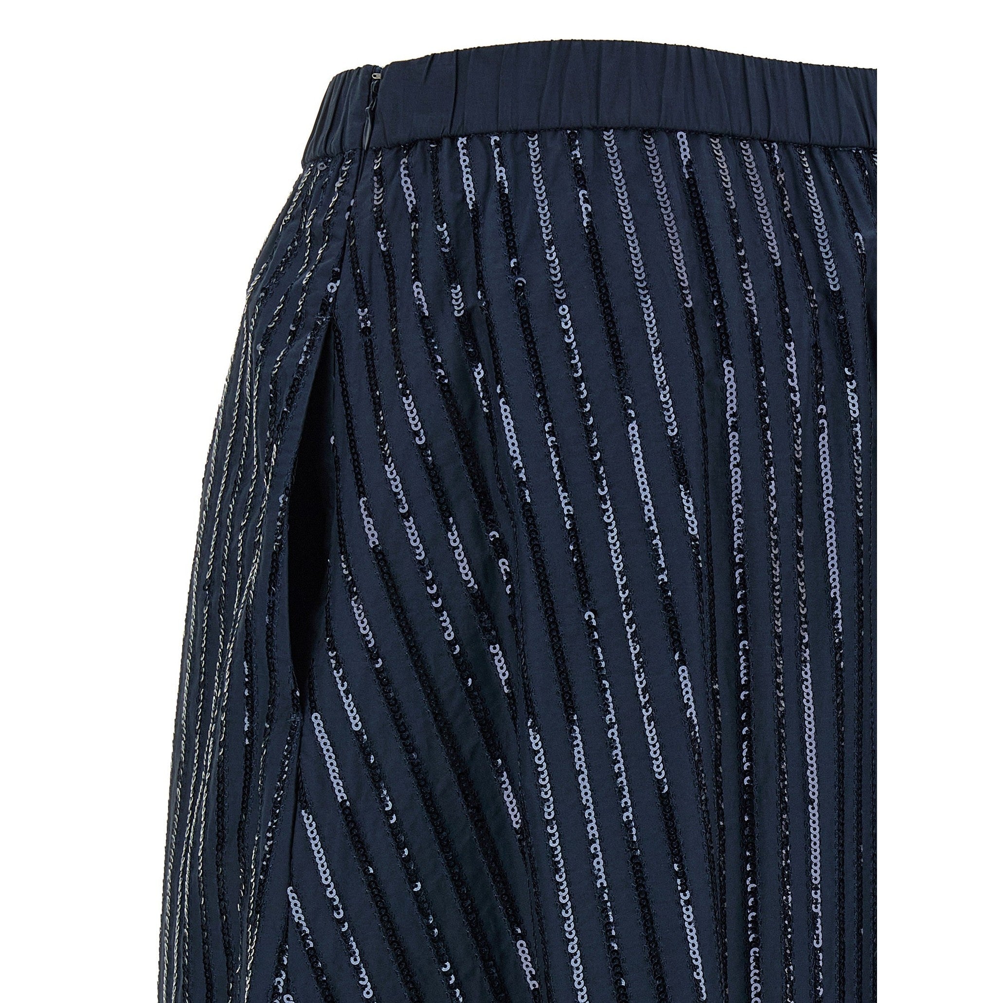 Blue Cotton Mini Skirt
