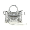 Silver Lamb Leather Crossbody Bag