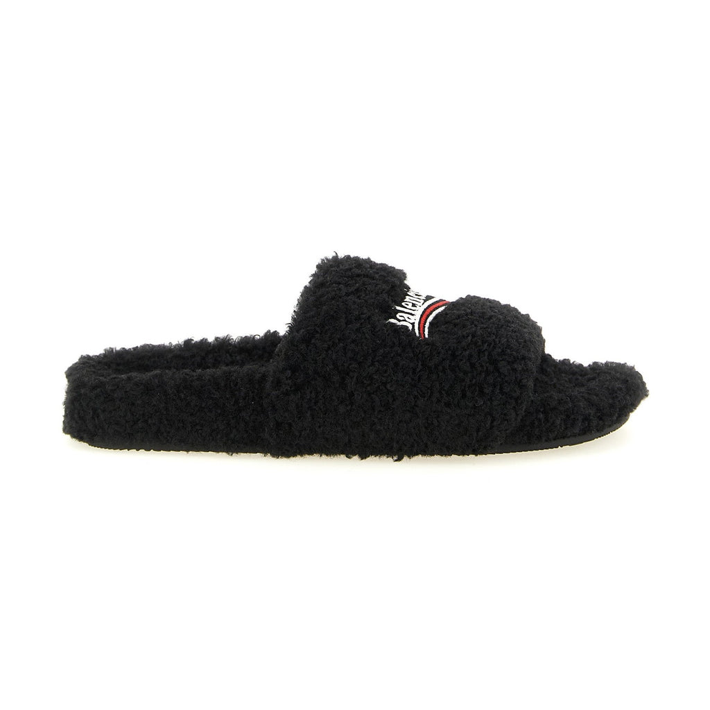 Black Polyester Slides