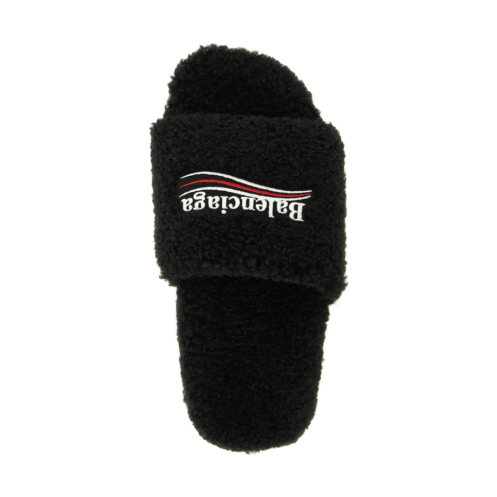 Black Polyester Slides