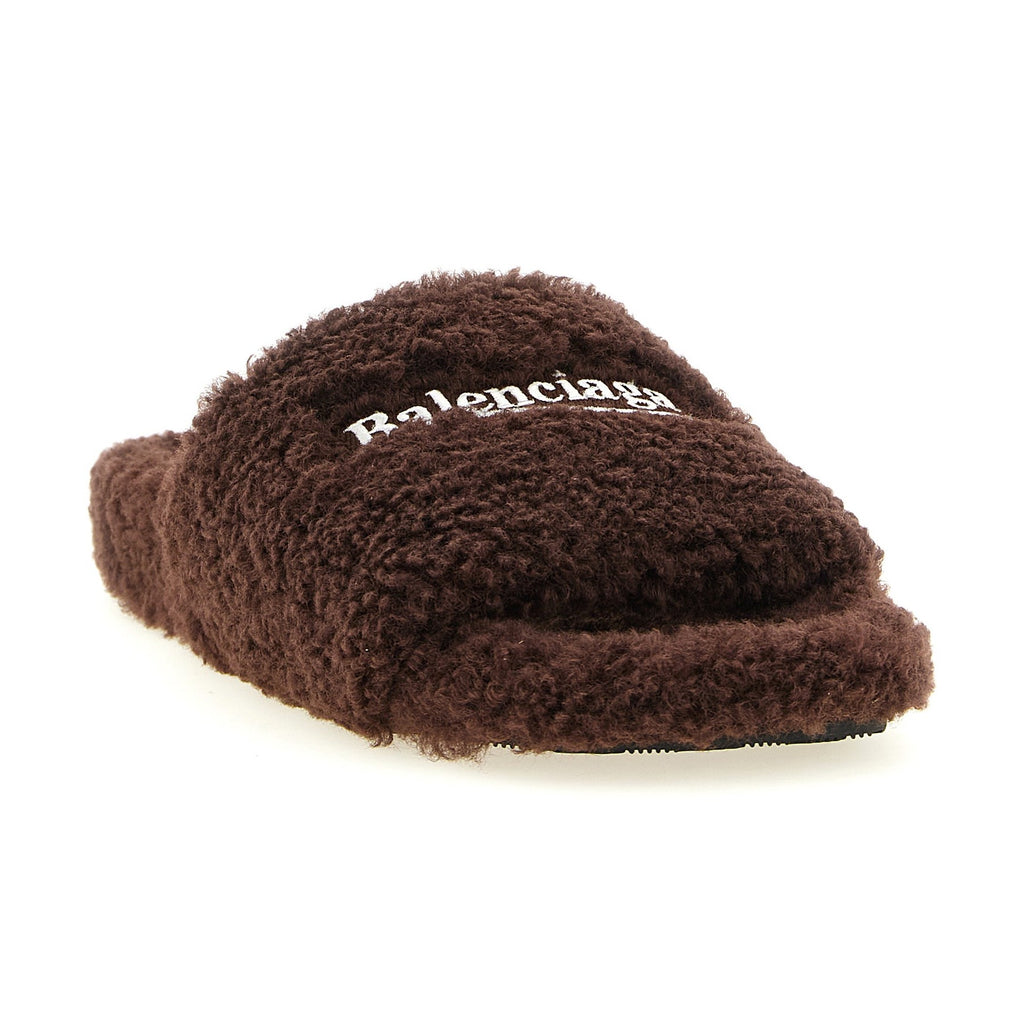 Brown Polyester Slides