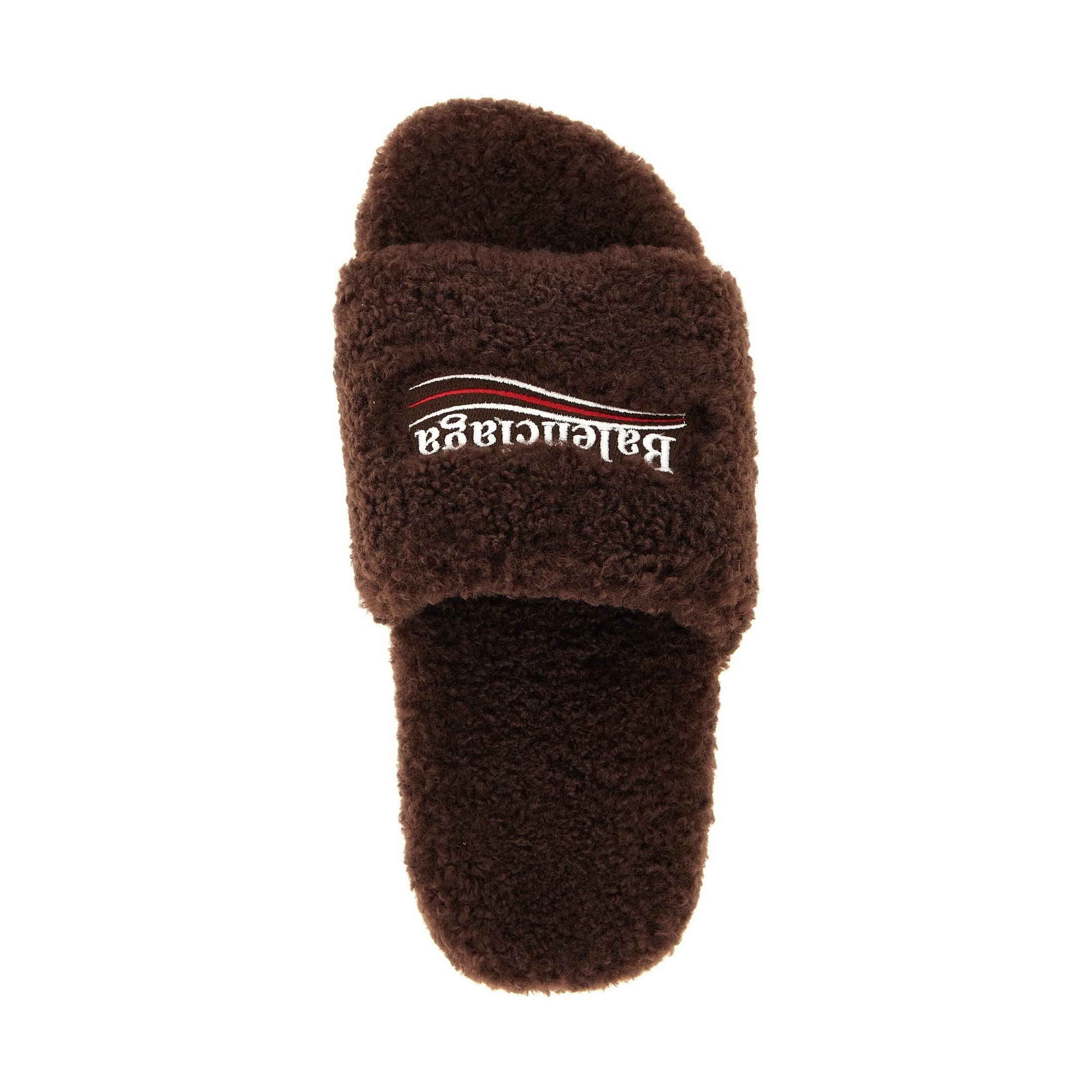 Brown Polyester Slides