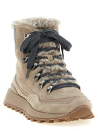 Beige Calfskin Ankle Boots