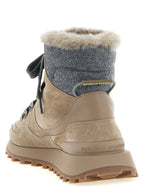 Beige Calfskin Ankle Boots