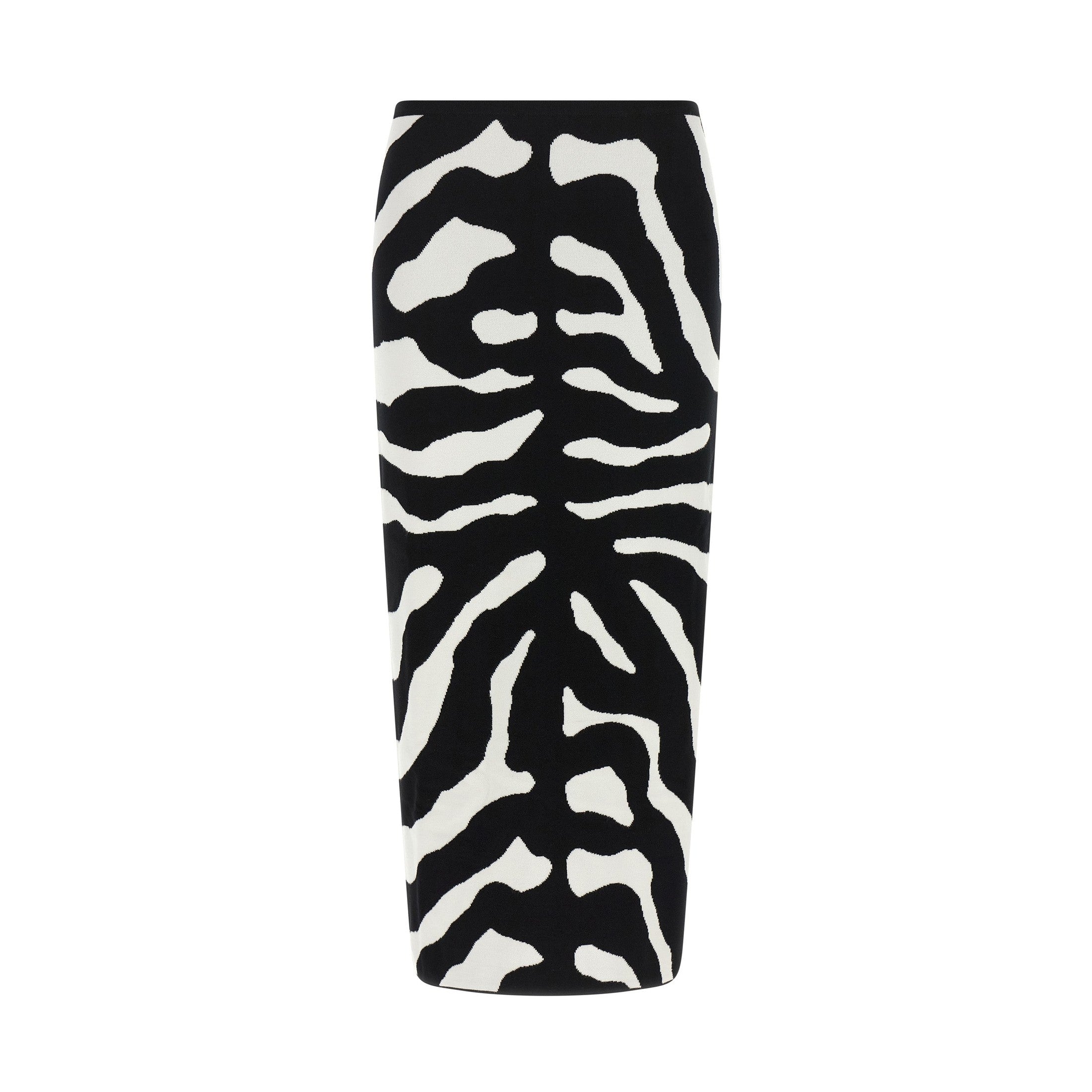 Bicolor Viscose Midi Skirt