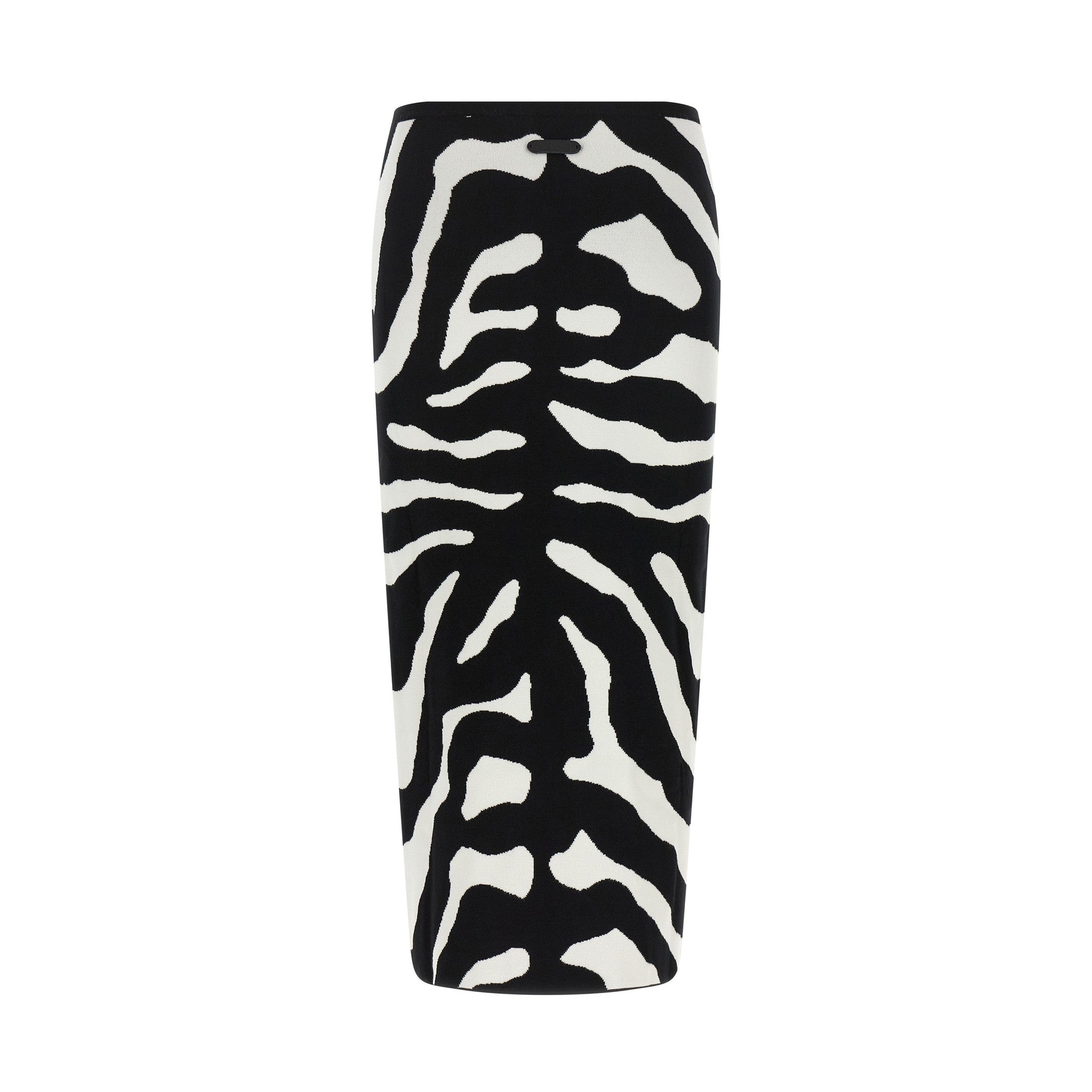 Bicolor Viscose Midi Skirt