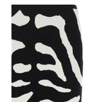 Bicolor Viscose Midi Skirt