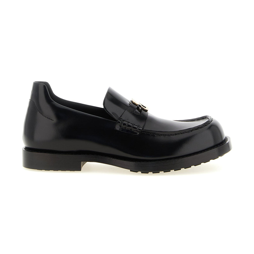 Black Calfskin Slip-On Loafers