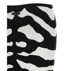 Bicolor Viscose Midi Skirt