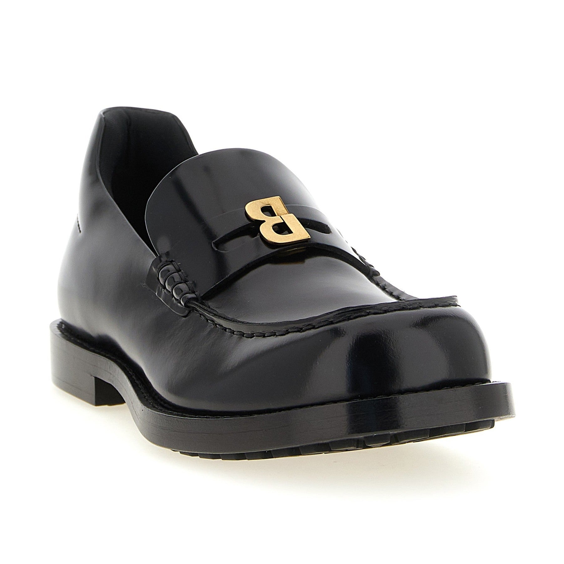 Black Calfskin Slip-On Loafers