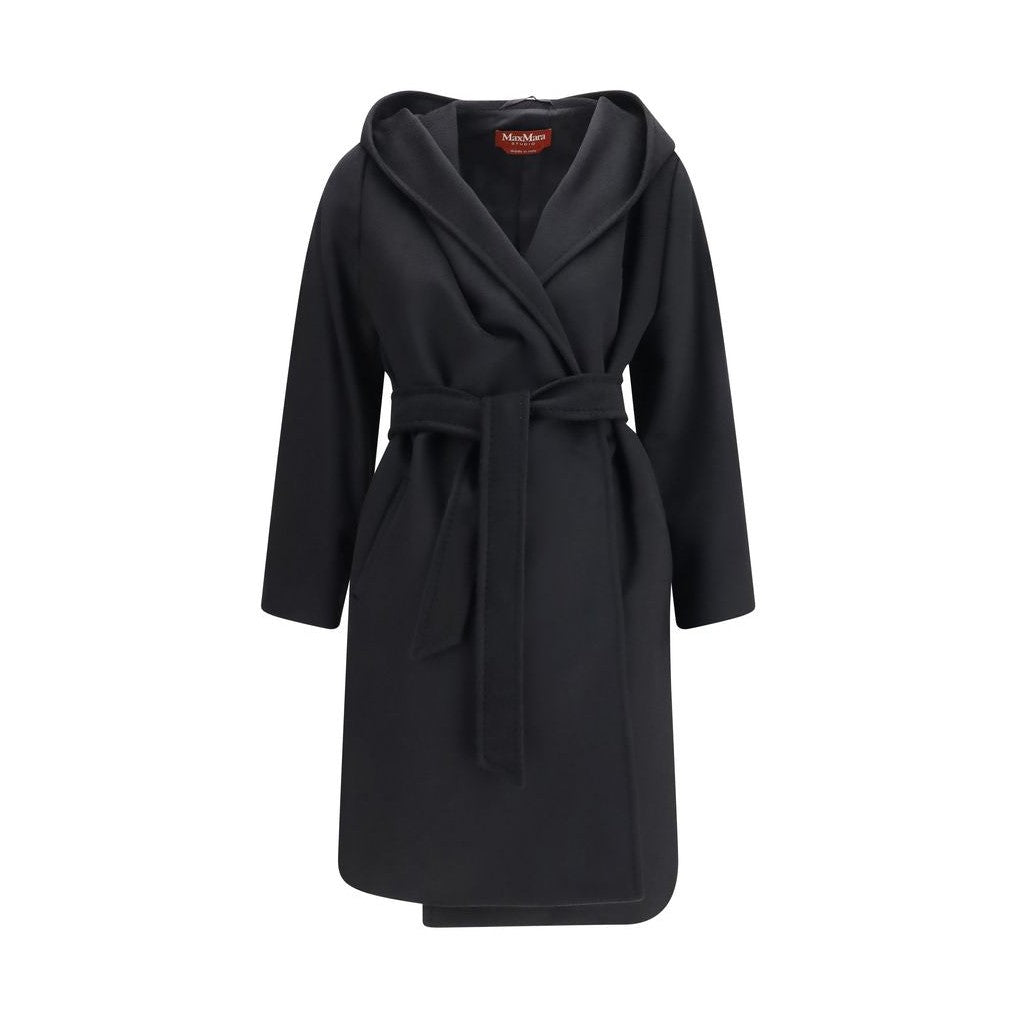 Black Wool Oves Aries Coat