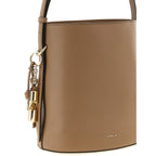 Beige Calfskin Shoulder Bag