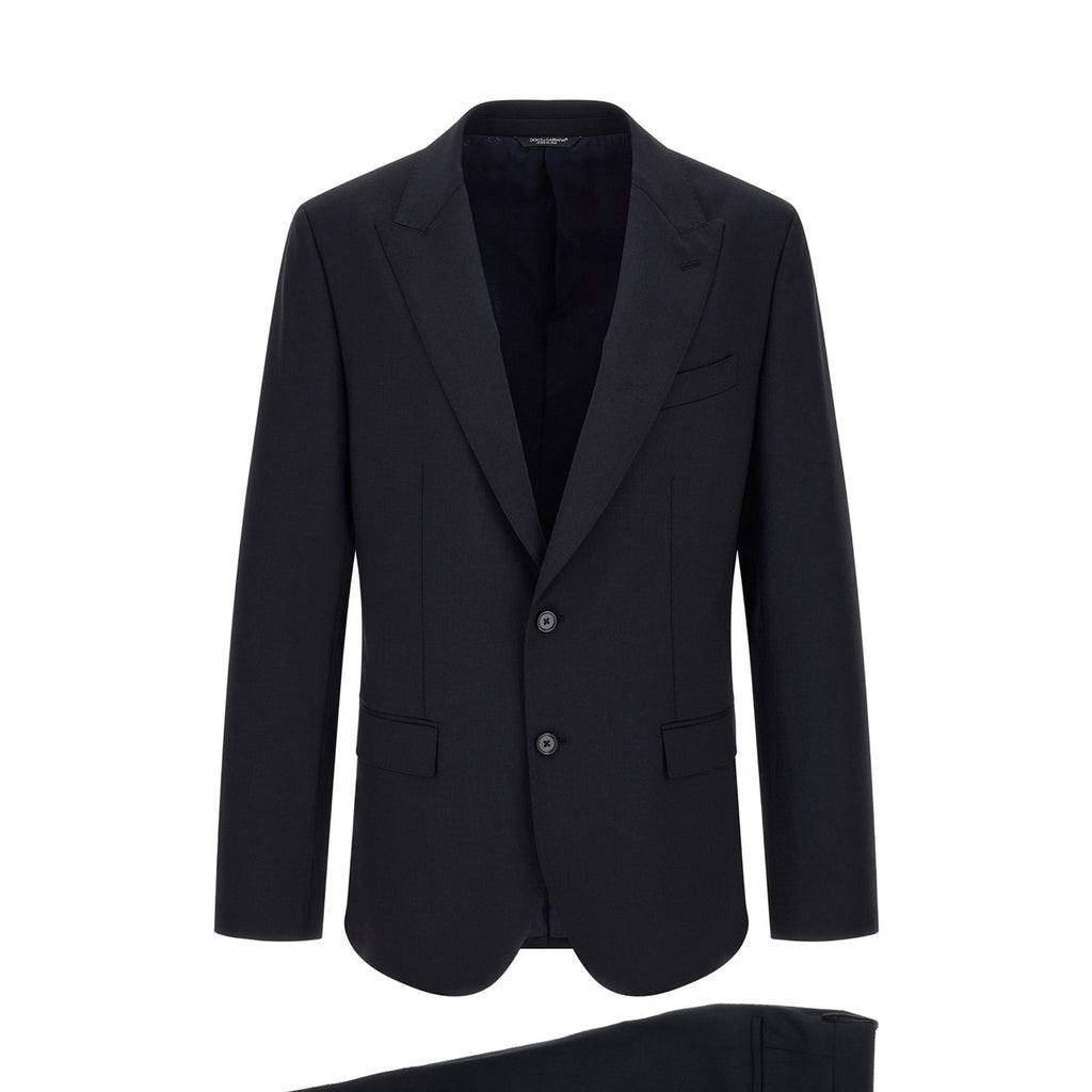 Blue Virgin Wool Two-Piece Suit
