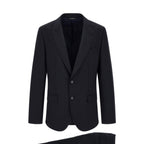 Blue Virgin Wool Two-Piece Suit