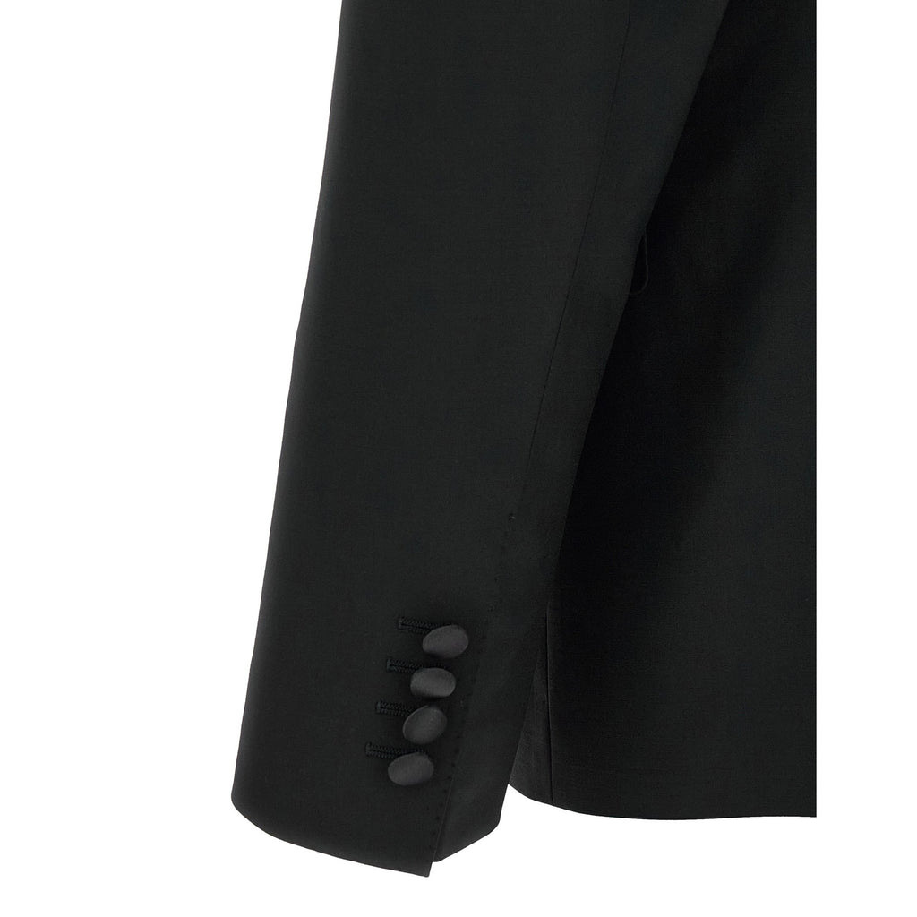 Black Virgin Wool Two-Piece Suit