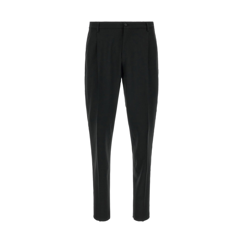 Black Virgin Wool Two-Piece Suit