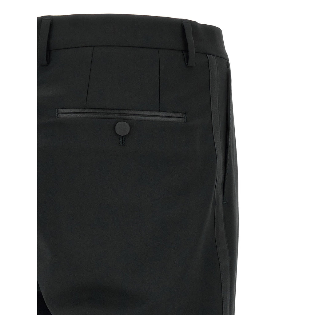 Black Virgin Wool Two-Piece Suit