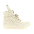 White Calfskin High Top Sneakers