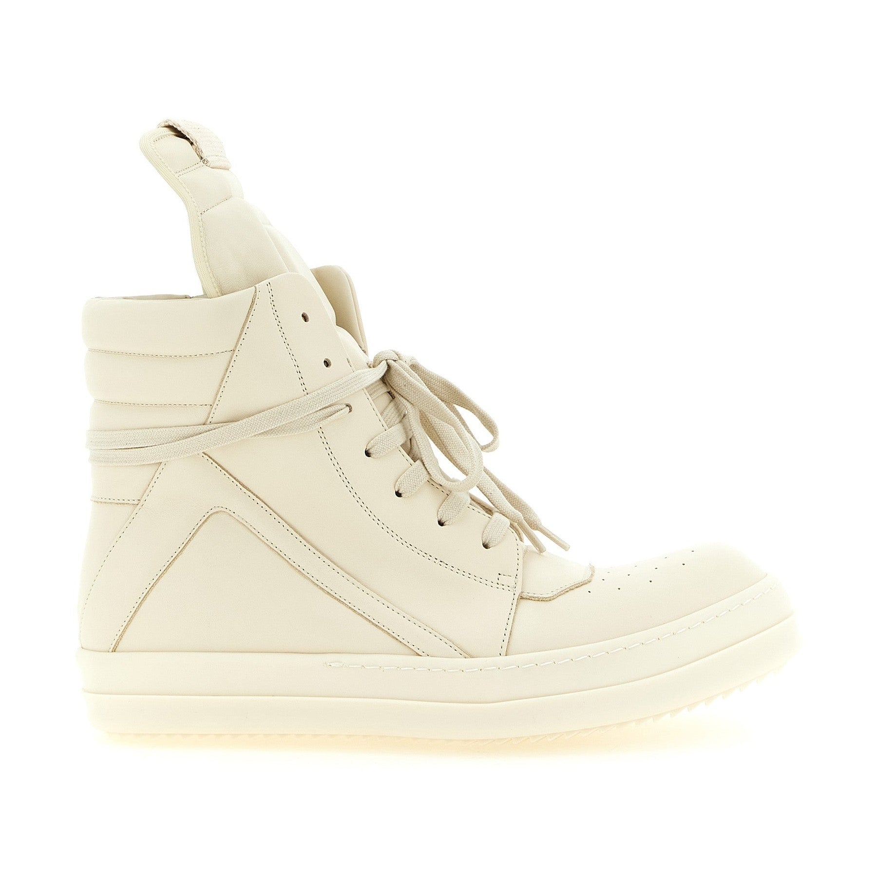White Calfskin High Top Sneakers