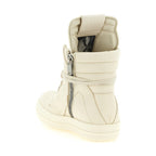 White Calfskin High Top Sneakers