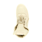 White Calfskin High Top Sneakers