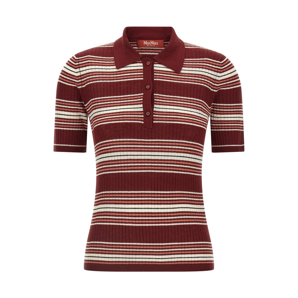 Bordeaux Silk Polo Shirt