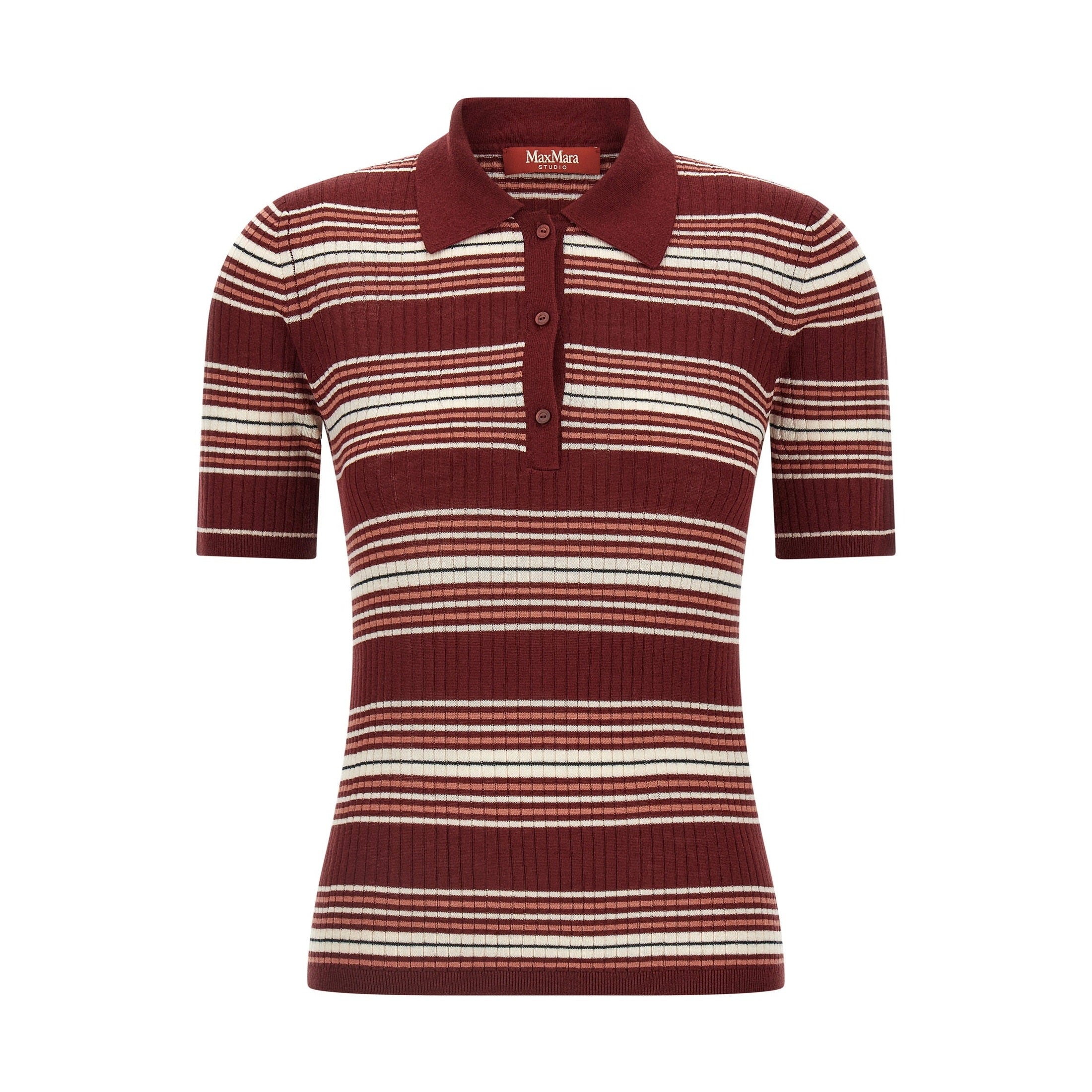 Bordeaux Silk Polo Shirt