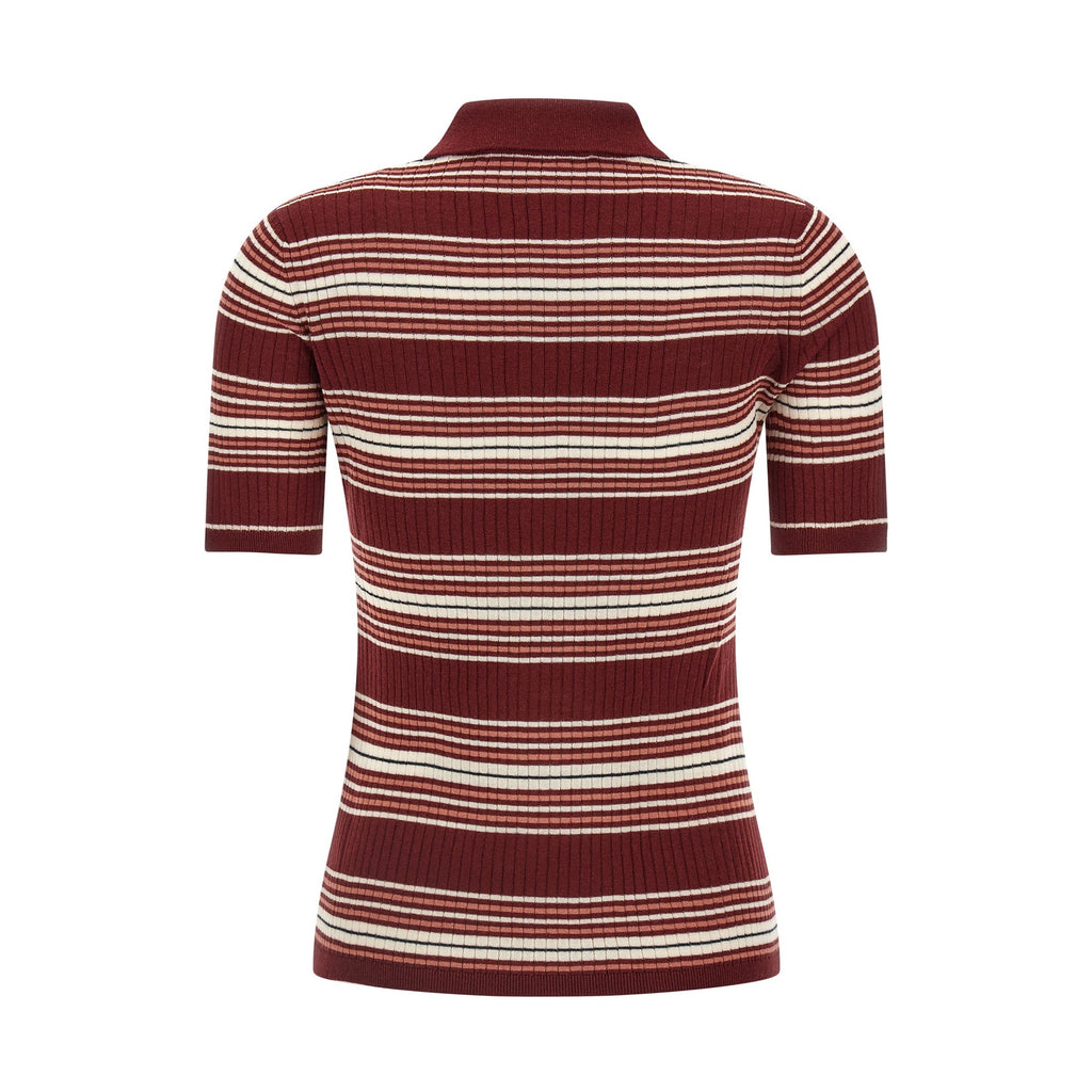 Bordeaux Silk Polo Shirt
