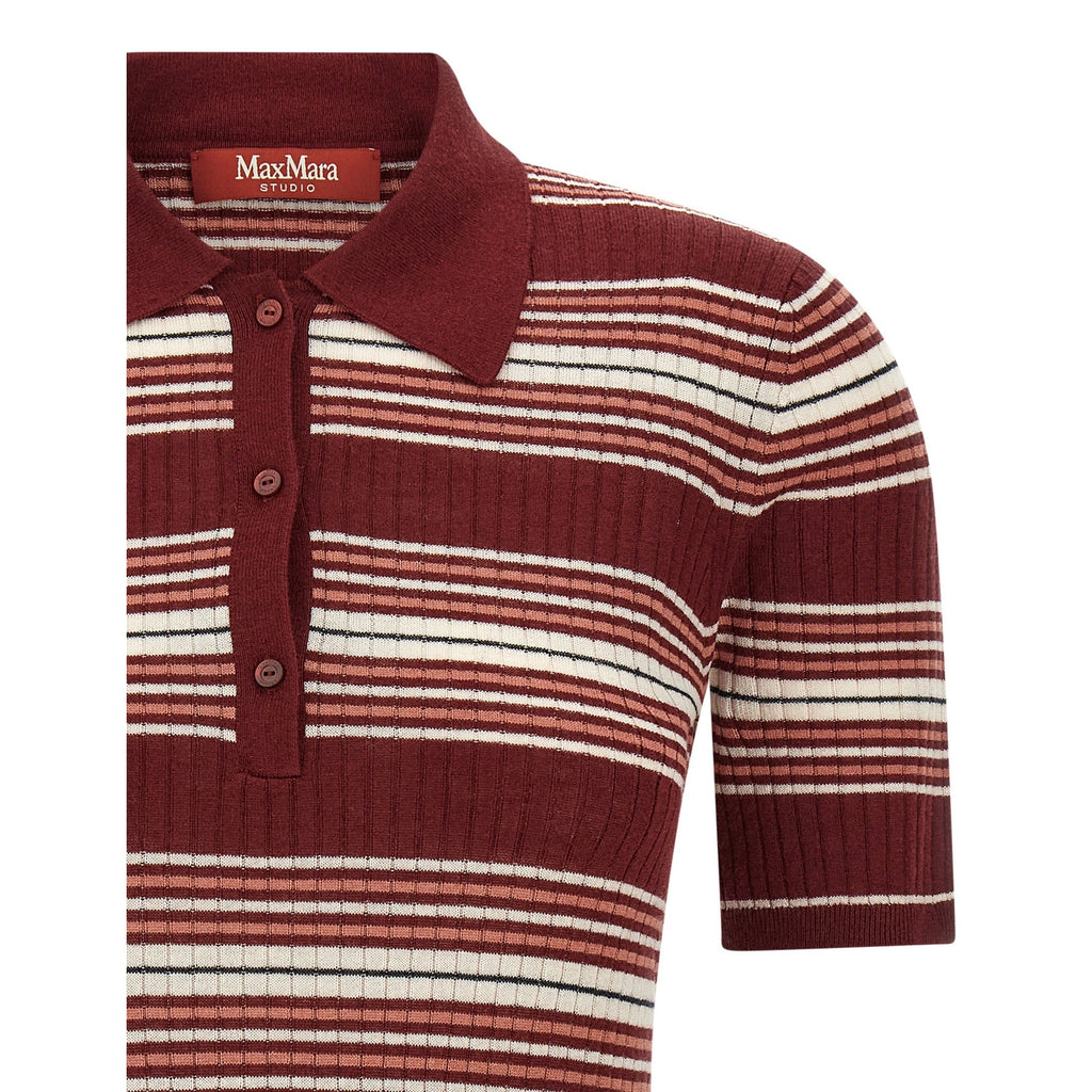 Bordeaux Silk Polo Shirt
