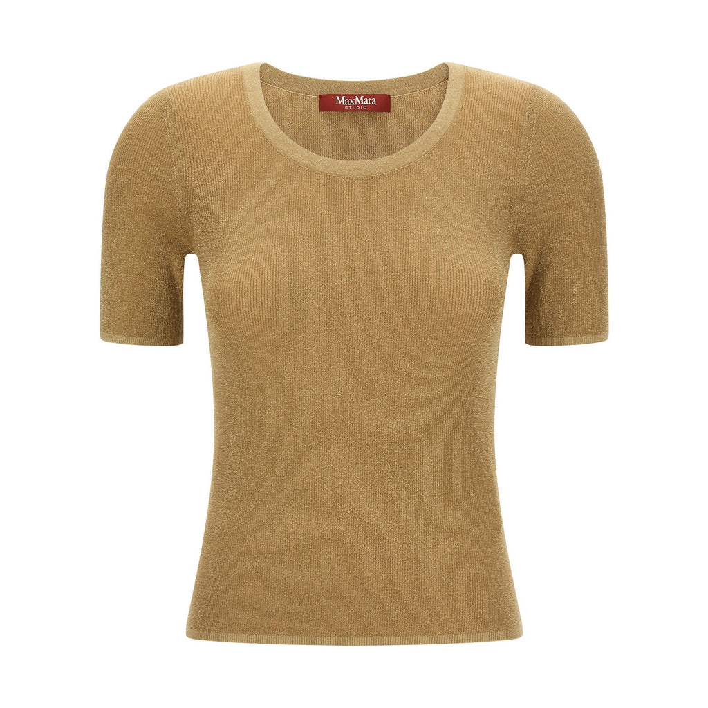 Gold Polyamide T-Shirt
