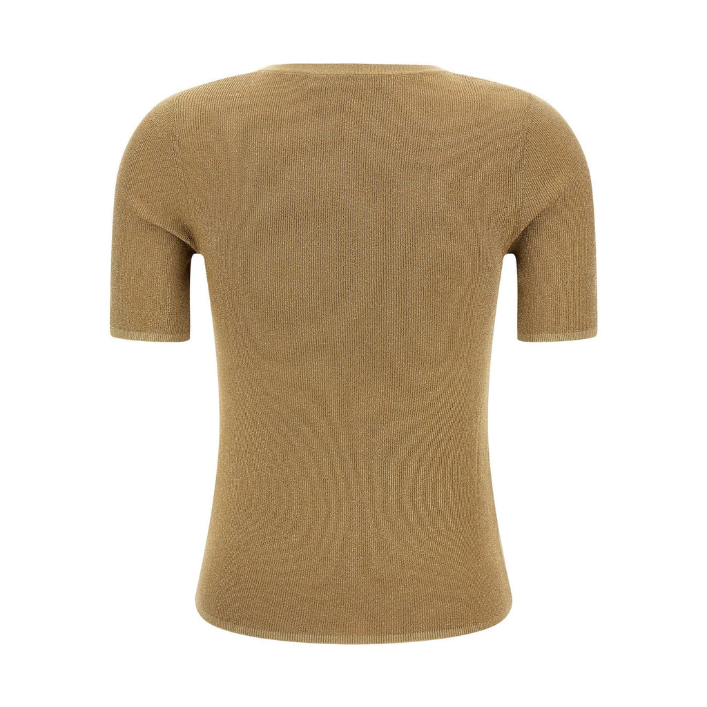 Gold Polyamide T-Shirt