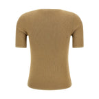 Gold Polyamide T-Shirt