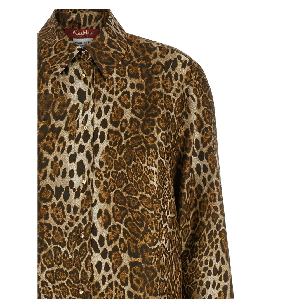 Brown Silk Blouse
