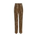 Brown Silk Casual Pants