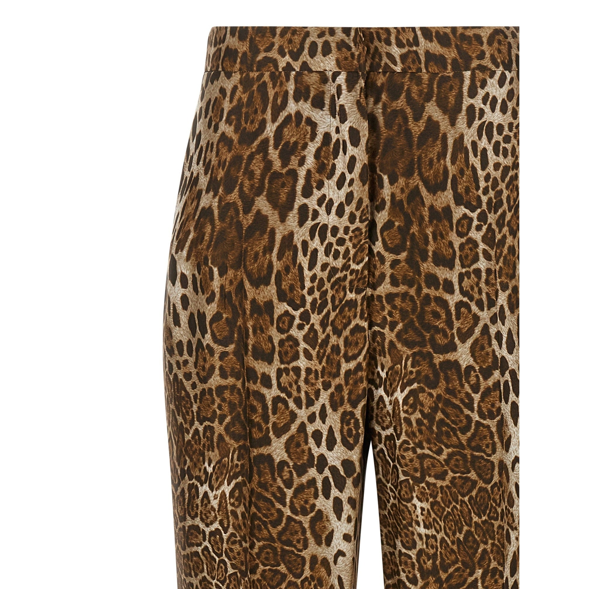 Brown Silk Casual Pants