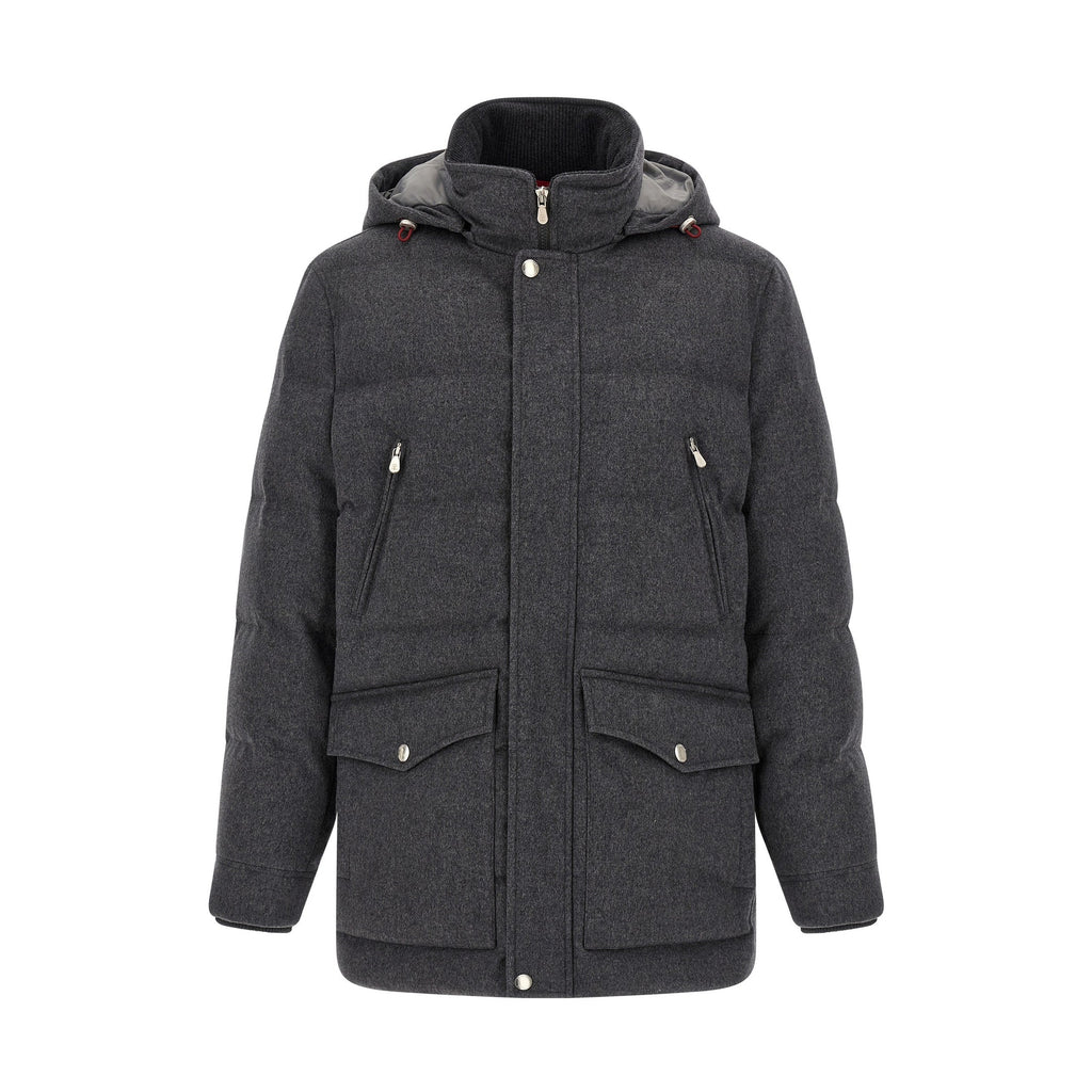 Gray Wool Parka